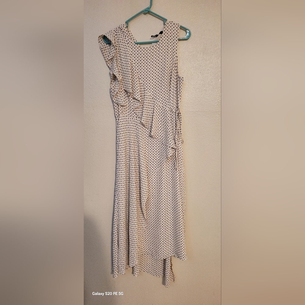 BCBGMaxAzria Asymmetrical Black and White Dress